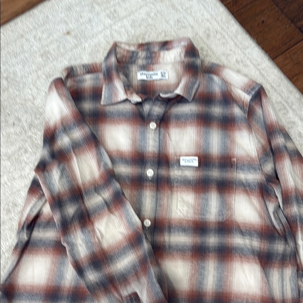 Plaid Button-Up Shirt